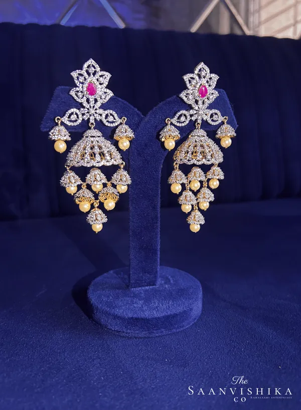 Red_Alloy_Bridal_Pearl_Jhumka_For_Women