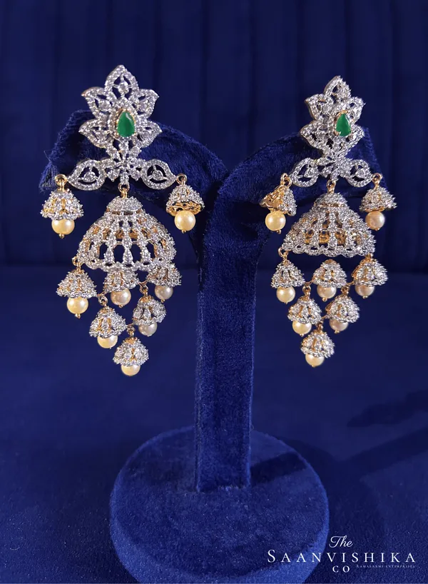 Green_Alloy_Bridal_Pearl_Jhumka_For_Women