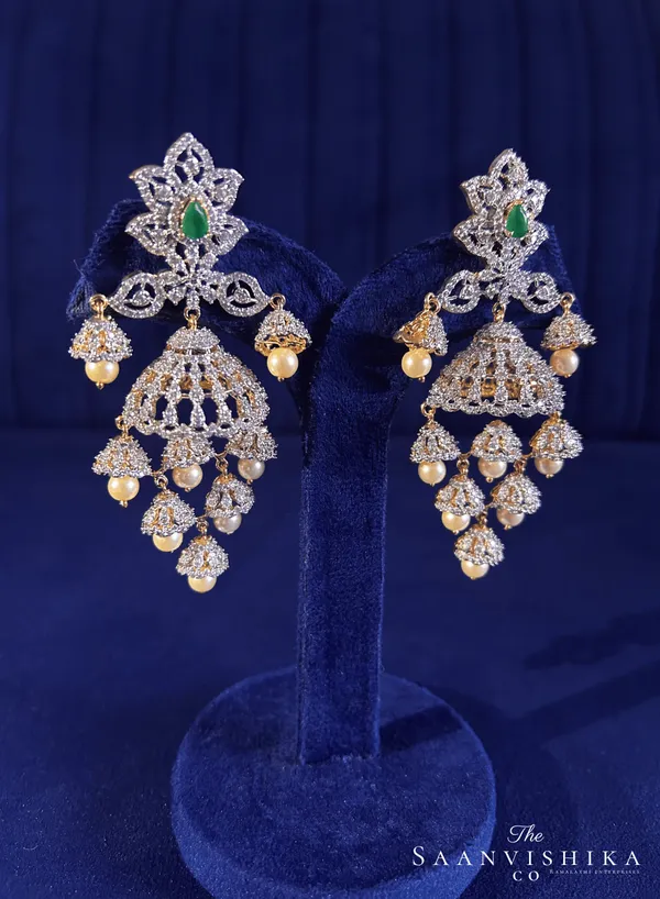 Green_Alloy_Bridal_Pearl_Jhumka_For_Women