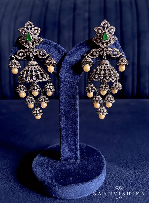 Green_Alloy_Victorian_Bridal_Pearl_Jhumka_For_Women