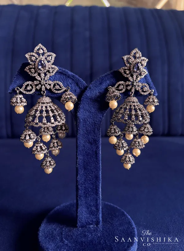 Purple_Alloy_Victorian_Bridal_Pearl_Jhumka_For_Women