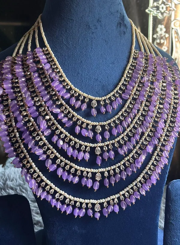 Purple_Alloy_5_Line_Cz_Diamond_Bead_Mala_Necklace_For_Women