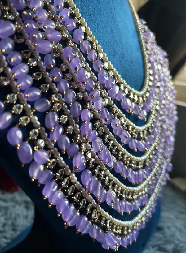 Purple_Alloy_5_Line_Cz_Diamond_Bead_Mala_Necklace_For_Women