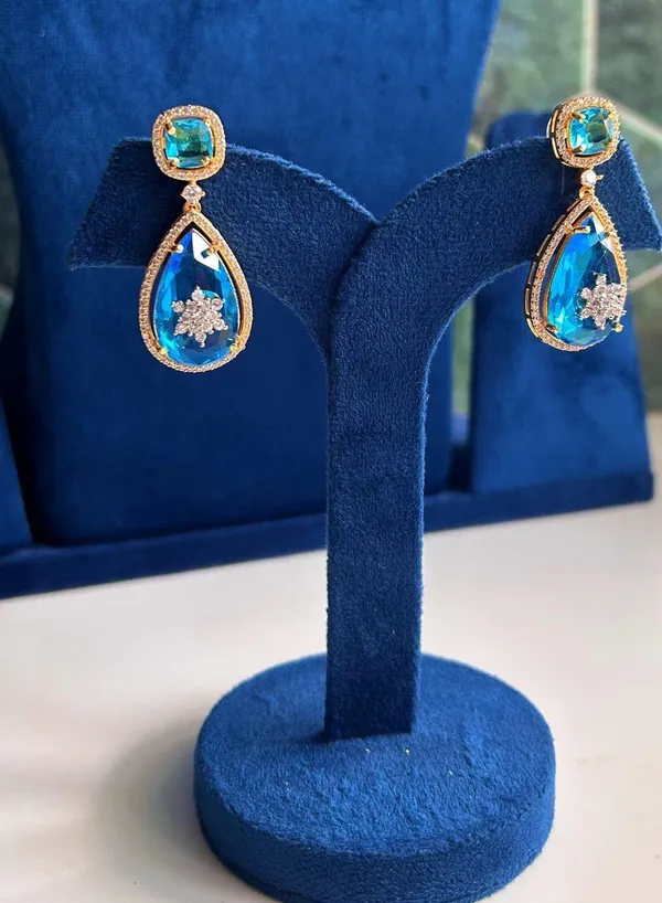 Blue_Alloy_Teardrop_Gemstone_Doublet_Earrings_For_Women