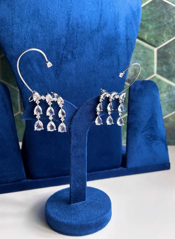 Crystal_Alloy_Triple_Gemstone_Earcuffs_For_Women