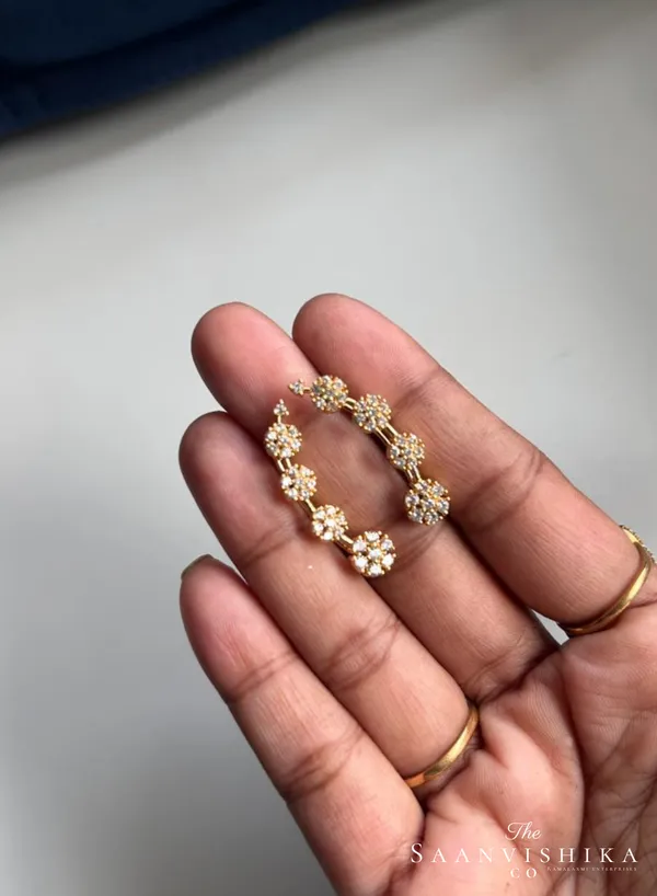 Golden_Alloy_Daisy_Climber_Earcuffs_For_Women