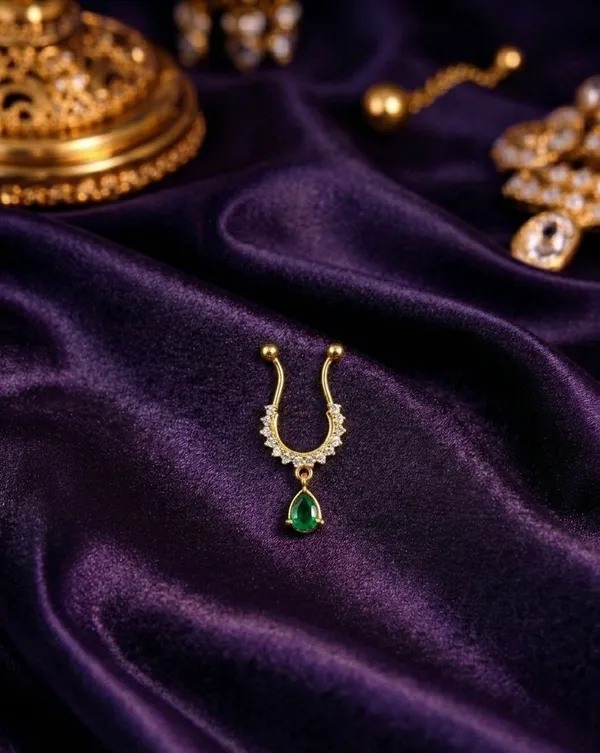 Green_Alloy_Hanging_Gemstone_Diamond_Look_Septum_Nose_Ring_For_Women