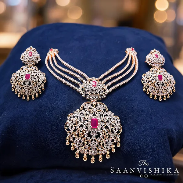 Golden_Alloy_Ruby_Rani_Necklace_With_Earrings_For_Women