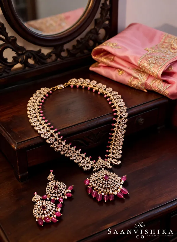 Victorian_Beads_Haram_With_Earrings_Ruby