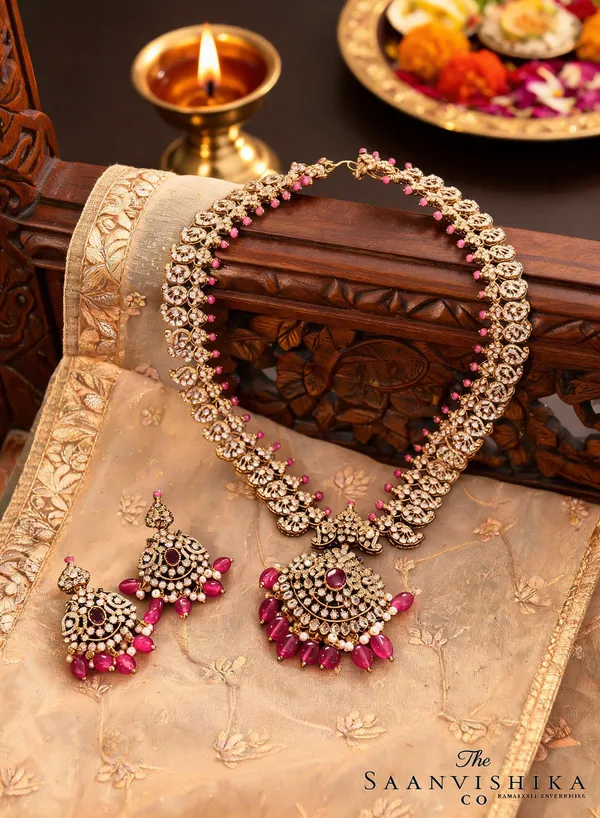 Victorian_Beads_Haram_With_Earrings_Ruby
