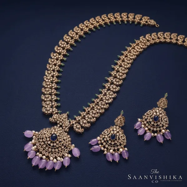 Purple_Alloy_Blend_Victorian_Beads_Haram_Set_For_Women
