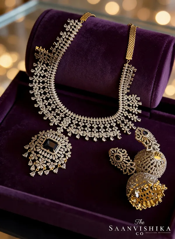 Purple_Alloy_Pendant_Diamond_Necklace_With_Earrings_For_Women
