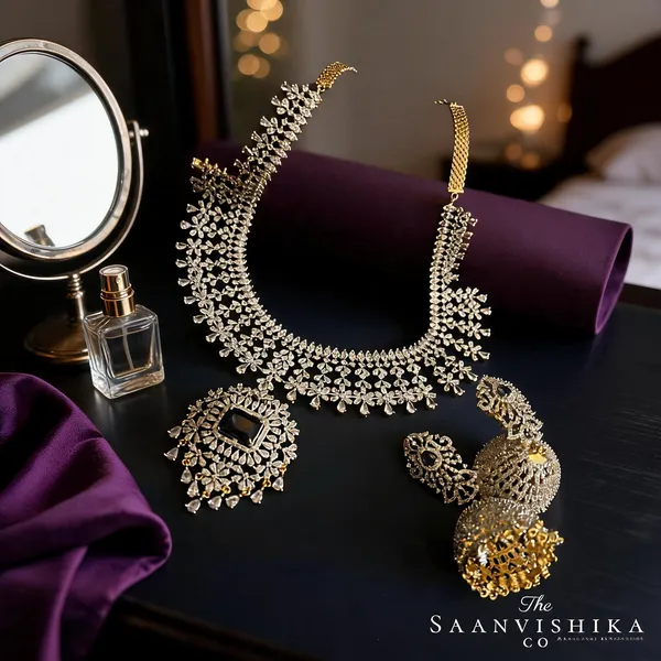 Purple_Alloy_Pendant_Diamond_Necklace_With_Earrings_For_Women