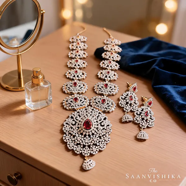 Red_Alloy_Grand_Pendant_Diamond_Necklace_For_Women