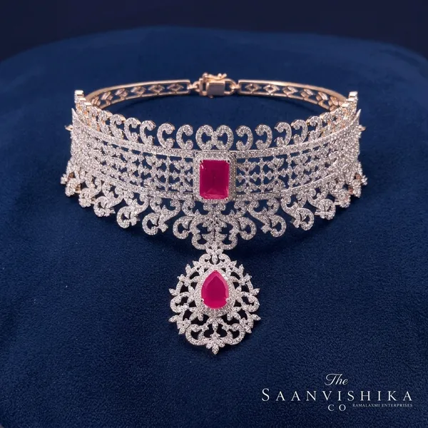 Red_Alloy_Blend_Ruby_Diamond_Choker_Set_For_Women