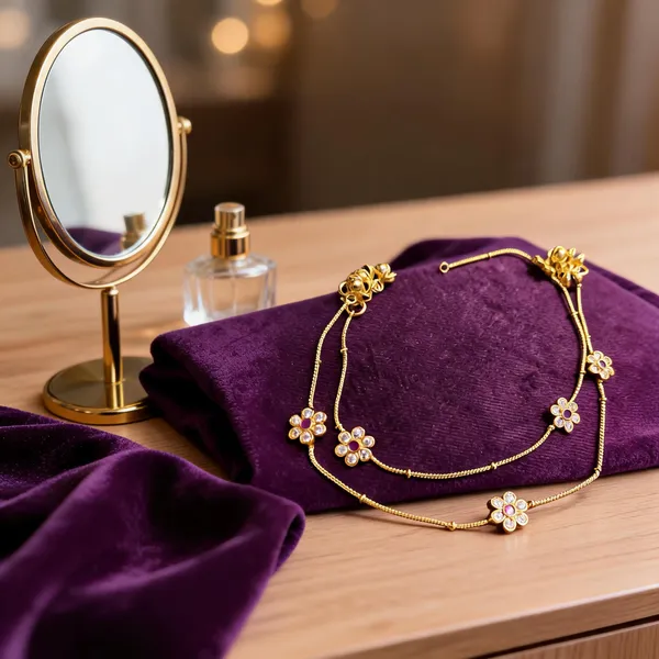 Golden_Alloy_Floral_Anklet_For_Women