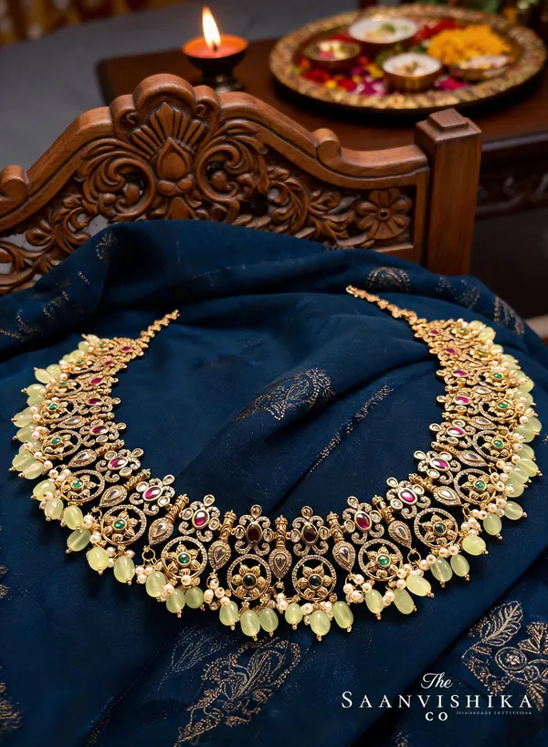 Green_Alloy_Gold_Beaded_Haram_Set_For_Women