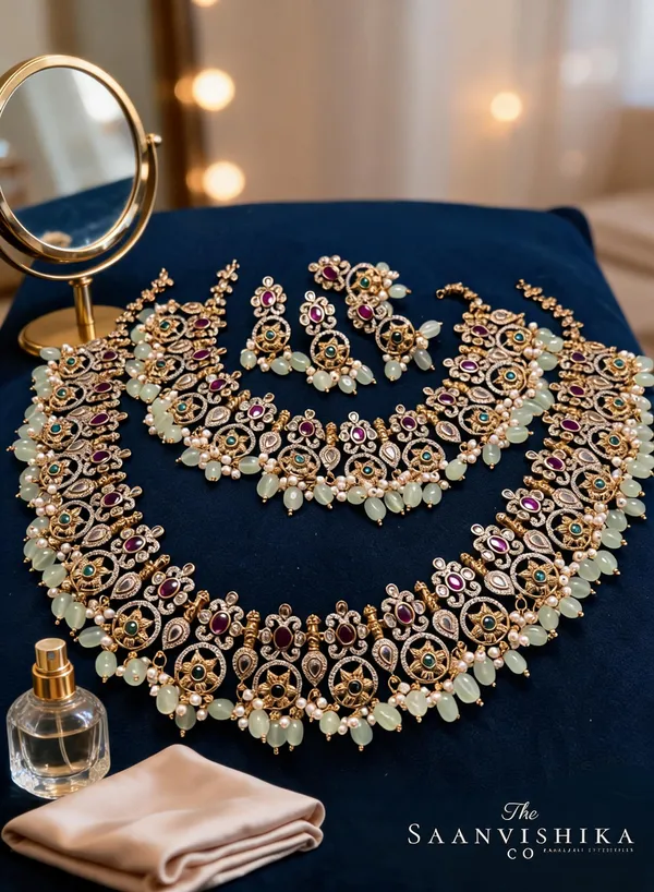 Multicolor_Alloy_Natural_Beads_Guttapusalu_Jewellery_Combo_Set_For_Women