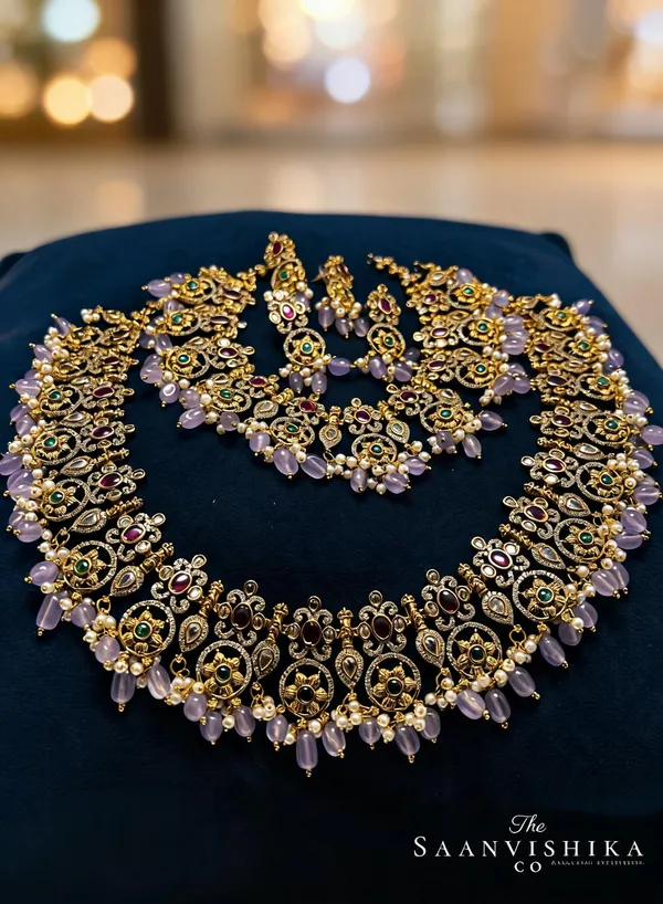 Purple_Alloy_Blend_Natural_Beads_Jewellery_Combo_Set_For_Women