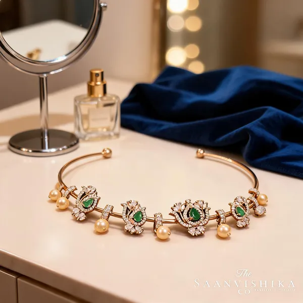 Multicolor_Alloy_Lotus_Emerald_Kanti_Necklace_For_Women