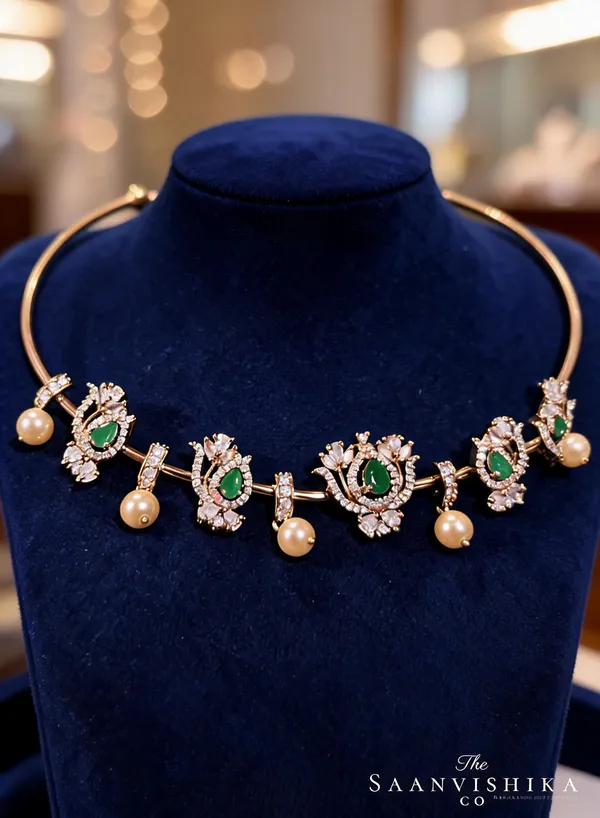 Multicolor_Alloy_Lotus_Emerald_Kanti_Necklace_For_Women