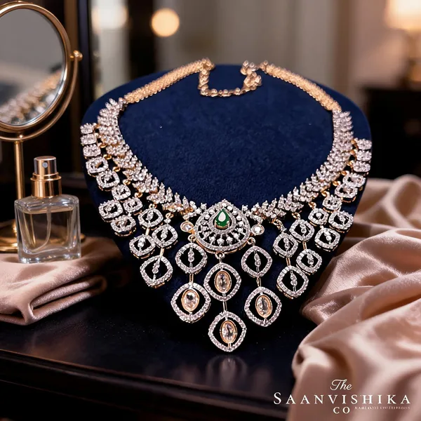 Multicolor_Alloy_Crystal_Hanging_Diamond_Replica_Jewellery_Set_For_Women