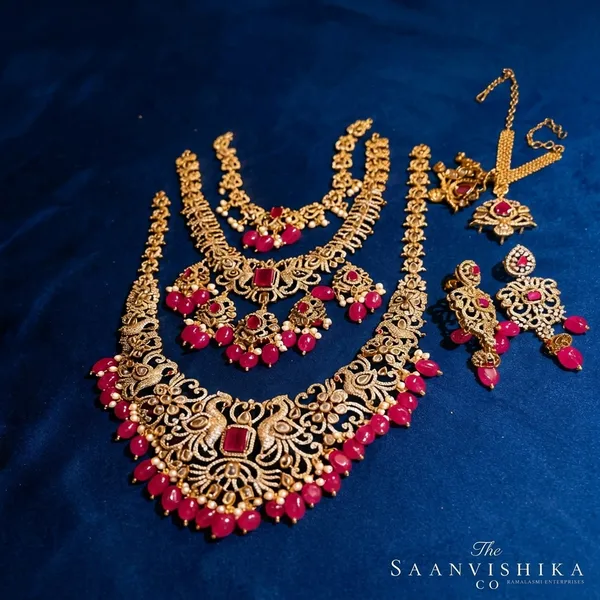 Multicolor_Alloy_Blend_Peacock_Bridal_Jewellery_Set_For_Women