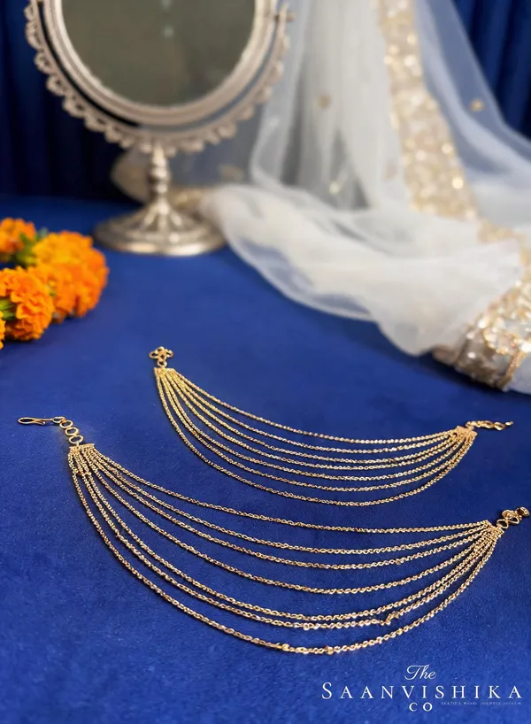 Golden_Alloy_Bridal_7-Layered_Ear_Chain_For_Women