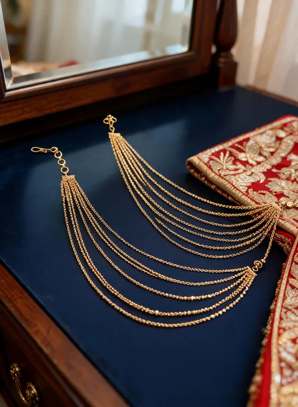 Golden_Alloy_Bridal_7-Layered_Ear_Chain_For_Women