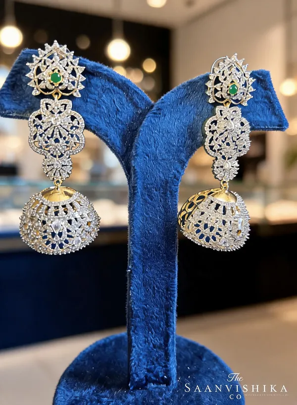 Green_Alloy_Long_Jhumka_For_Women