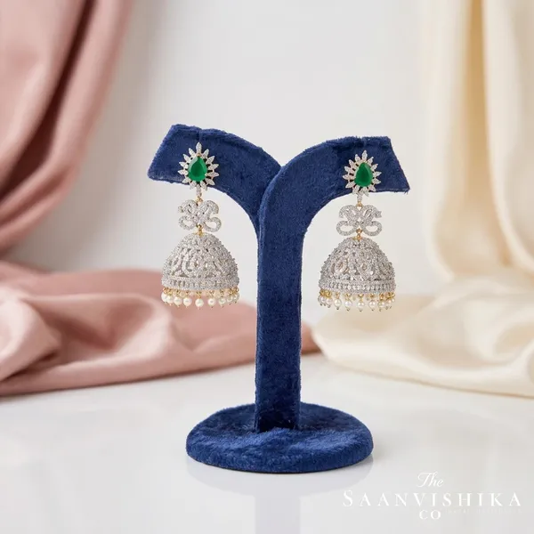 Green_Alloy_Blend_Droplet_Jhumka_Earrings_For_Women