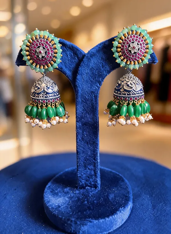 Multicolor_Alloy_Designer_Beads_Jhumka_For_Women