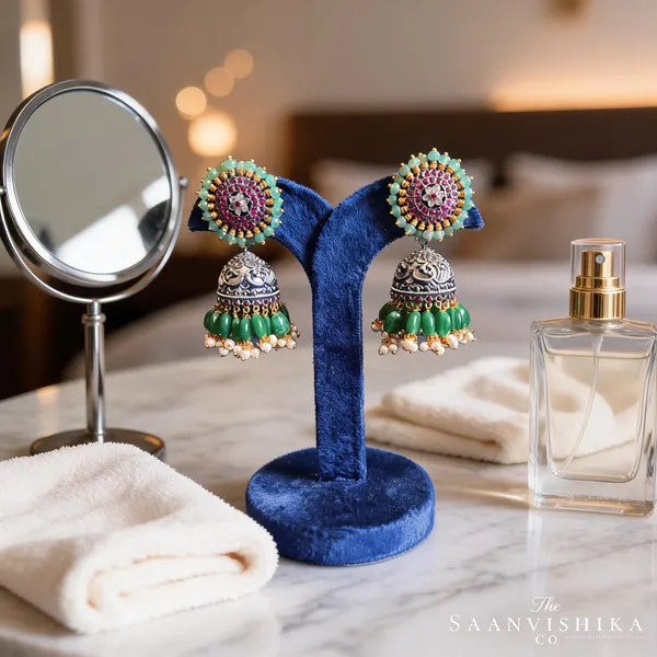 Multicolor_Alloy_Designer_Beads_Jhumka_For_Women