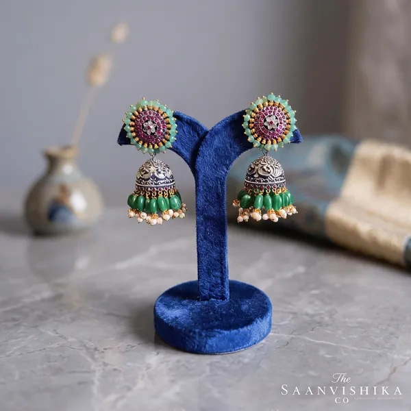 Multicolor_Alloy_Designer_Beads_Jhumka_For_Women