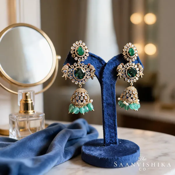 Green_Alloy_Parrot_Jhumka_For_Women