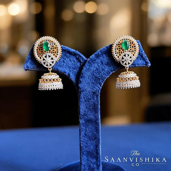 Green_Alloy_Mughal_Jhumka_For_Women