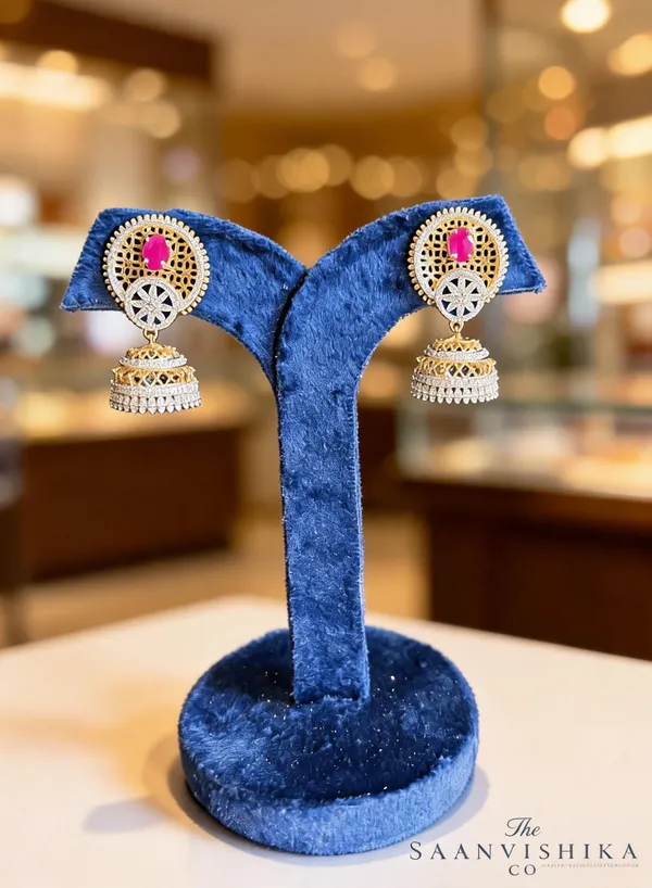 Red_Alloy_Mughal_Jhumka_Earrings_For_Women