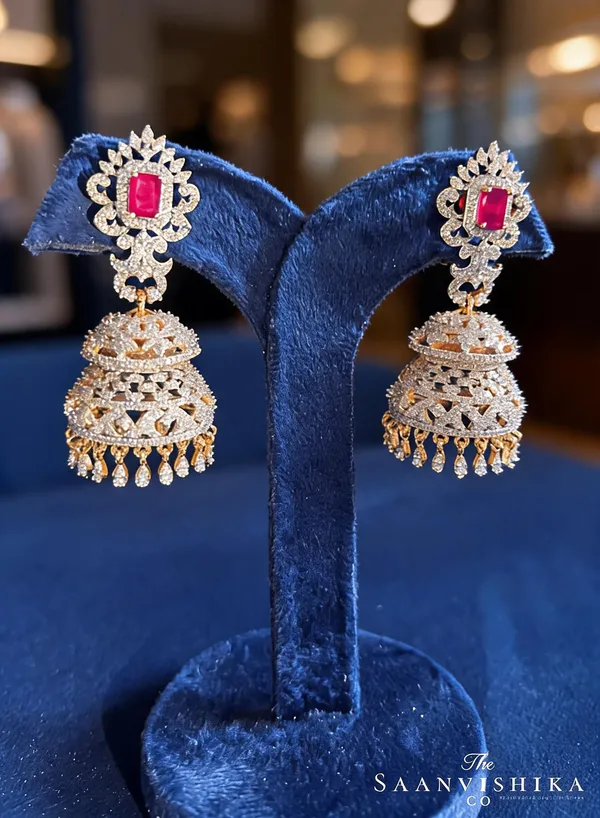 Red_Alloy_Double_Jhumka_Earrings_For_Women