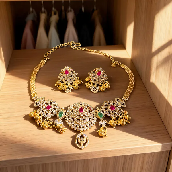 Designer_Gold_Short_Necklace