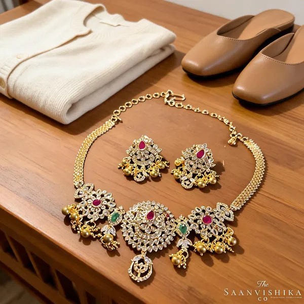 Designer_Gold_Short_Necklace