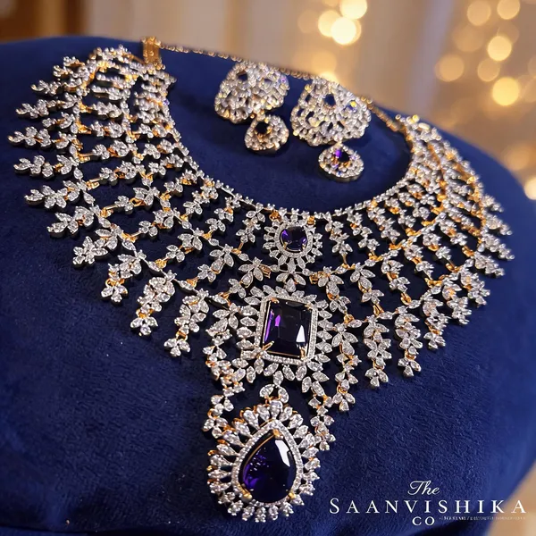 Violet_Alloy_Bridal_Triple_Gemstone_Cz_Diamond_Necklace_Set_For_Women