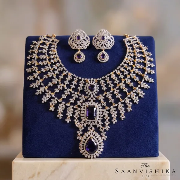 Violet_Alloy_Bridal_Triple_Gemstone_Cz_Diamond_Necklace_Set_For_Women