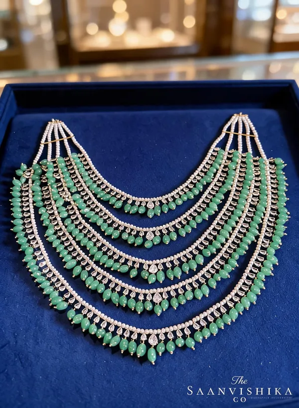 Multicolor_Alloy_5-Layer_Beads_Cz_Diamond_Haram_Necklace_For_Women