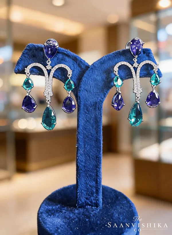 Multicolor_Alloy_Diamond_Gemstone_Earrings_For_Women