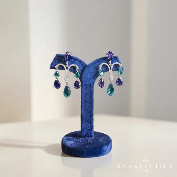 Multicolor_Alloy_Diamond_Gemstone_Earrings_For_Women