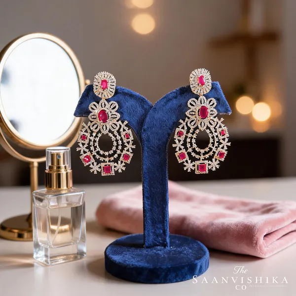 Red_Alloy_Bridal_Gemstone_Chandbali_Earrings_For_Women