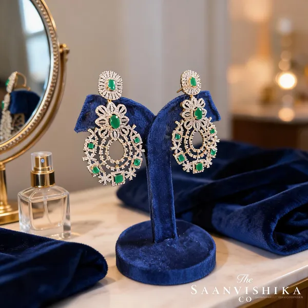 Green_Alloy_Blend_Bridal_Gemstone_Chandbali_Earrings_For_Women