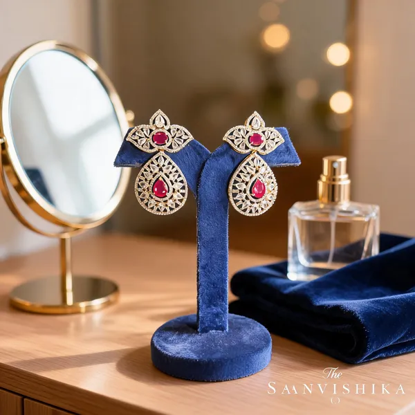 Red_Alloy_Star_Droplet_Drop_Earrings_For_Women