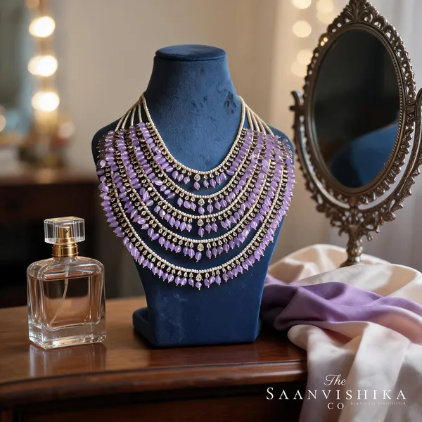 Purple_Alloy_5-Layer_Cz_Beads_Haram_Necklace_For_Women