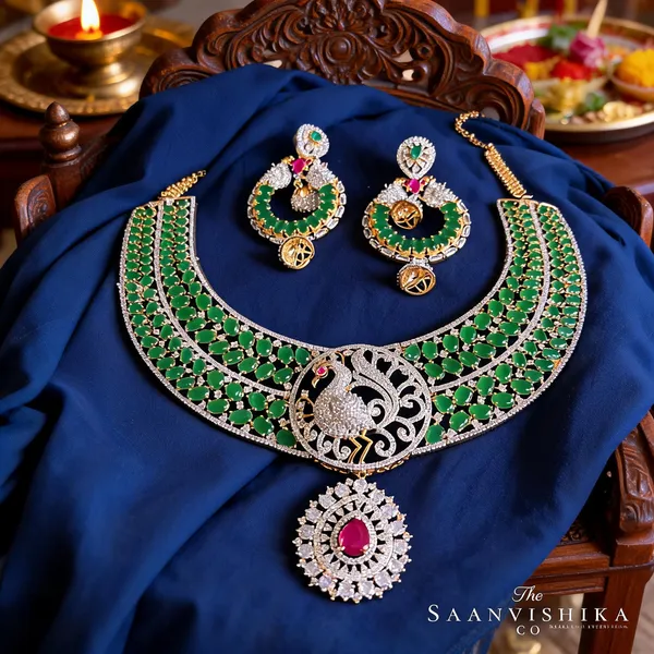 Green_Alloy_Peacock_Emerald_Haram_Set_For_Women